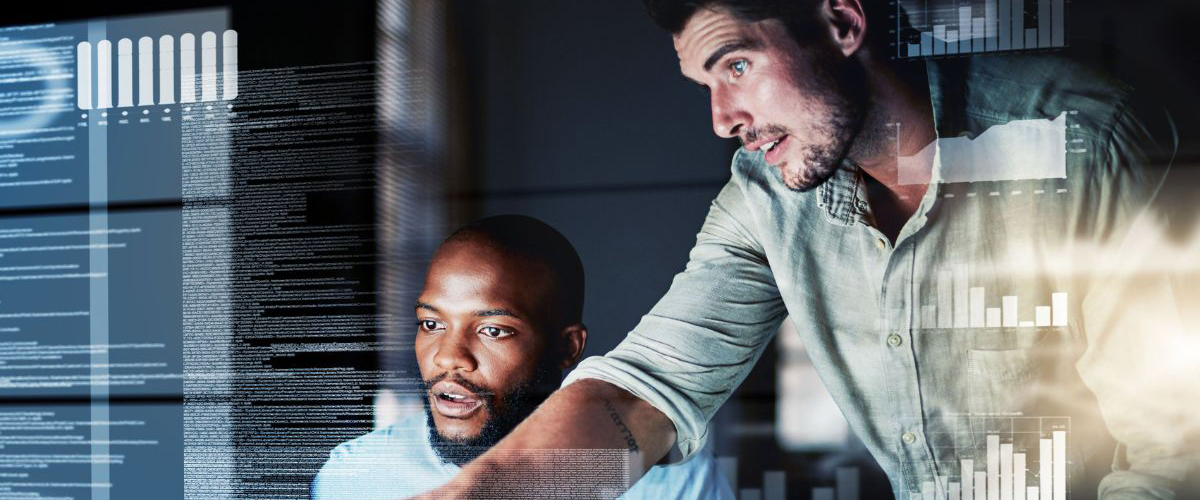 IT technicians working together